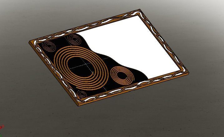 decoration board 3D model_1