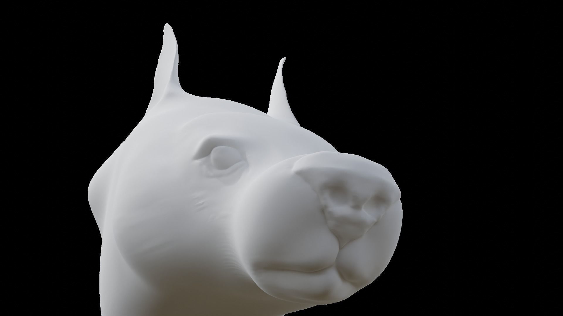 DogHead horse head 3D model_5