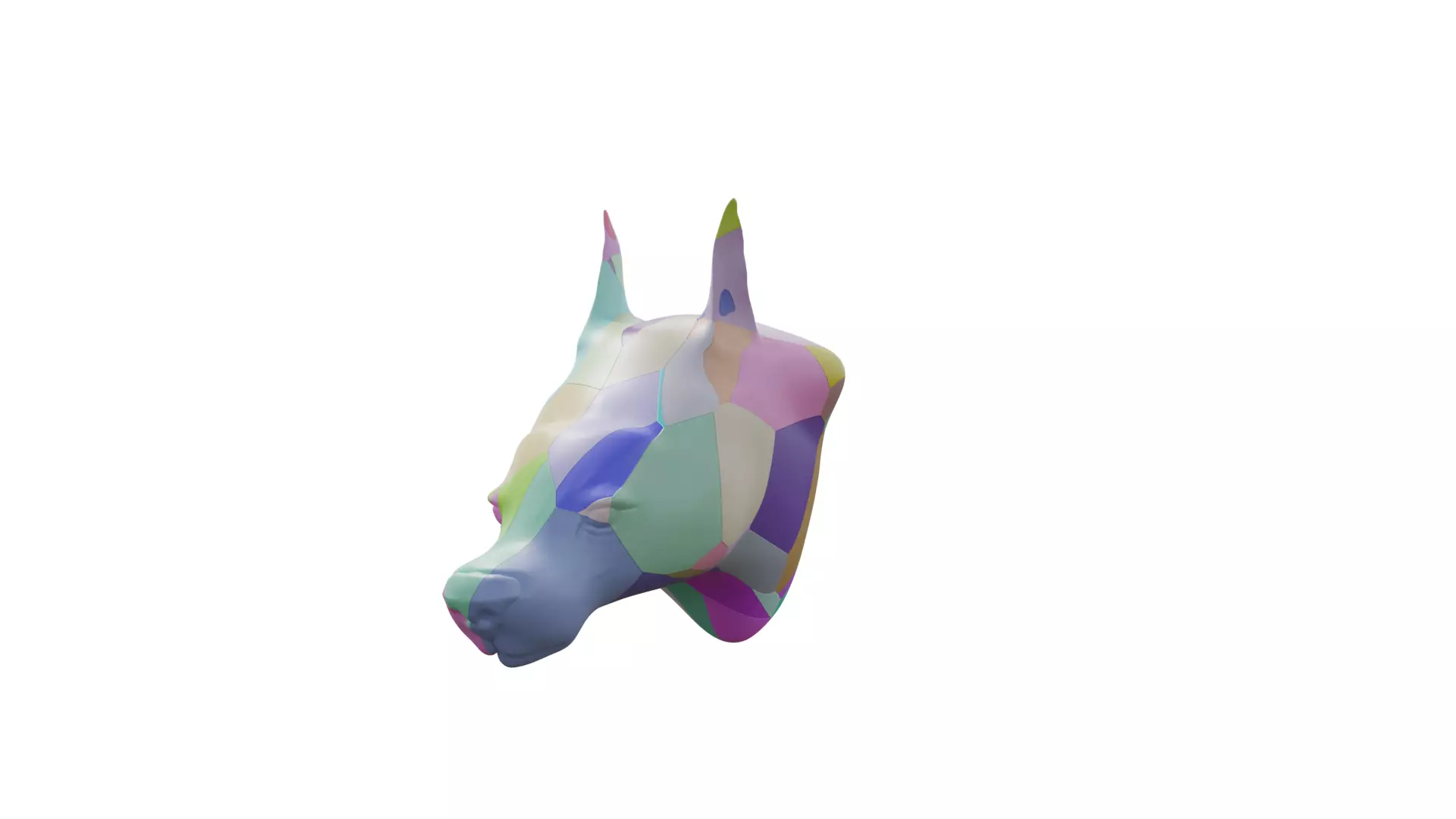 DogHead horse head 3D model_0