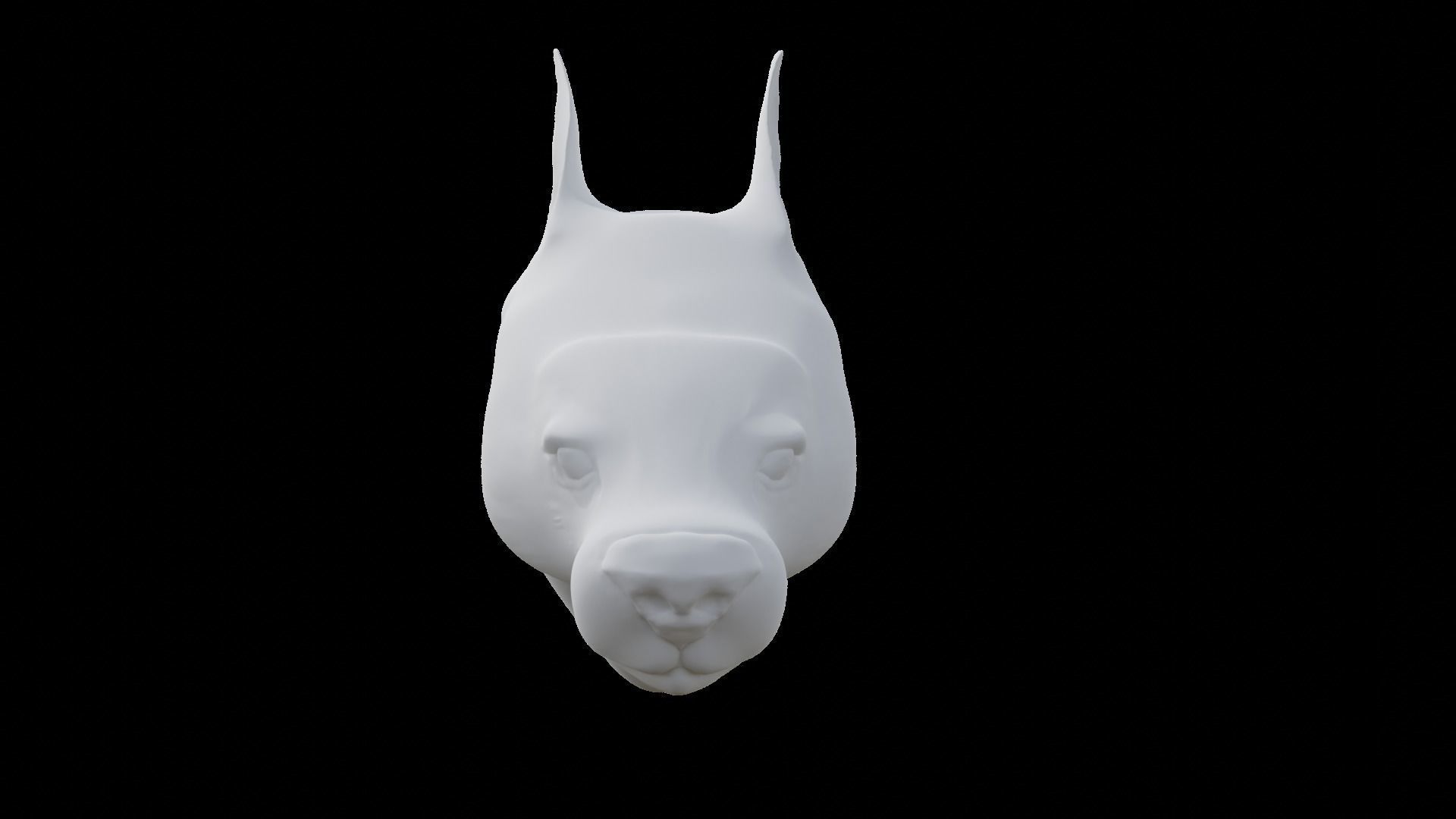 DogHead horse head 3D model_2