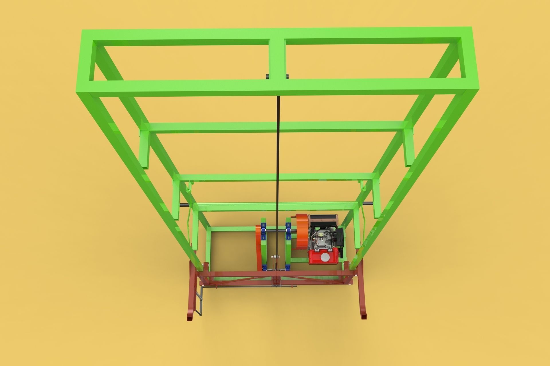 SUGARCANE LOADER LIFTER MACHINE LIFTING TO THE TRUCK 3D model_6