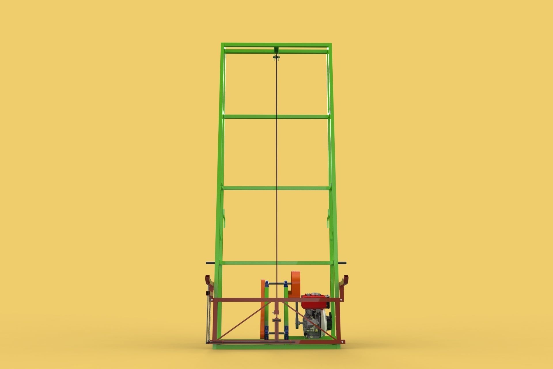 SUGARCANE LOADER LIFTER MACHINE LIFTING TO THE TRUCK 3D model_1