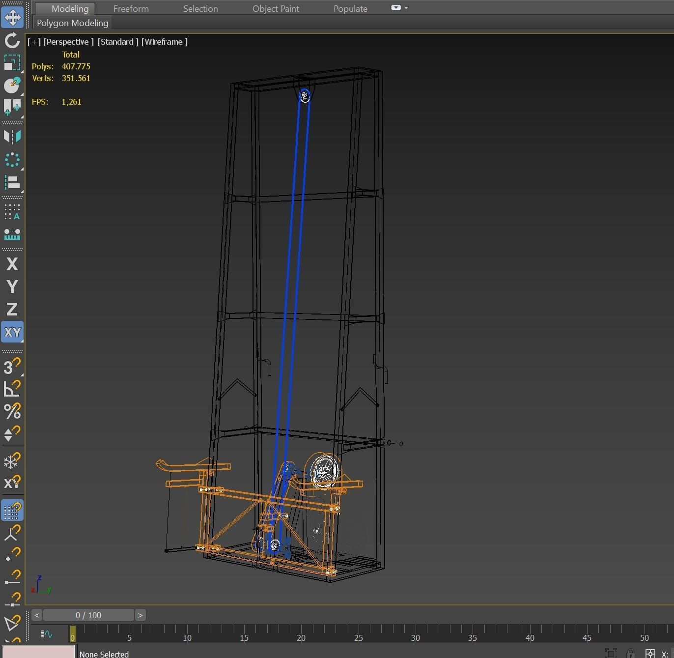 SUGARCANE LOADER LIFTER MACHINE LIFTING TO THE TRUCK 3D model_11