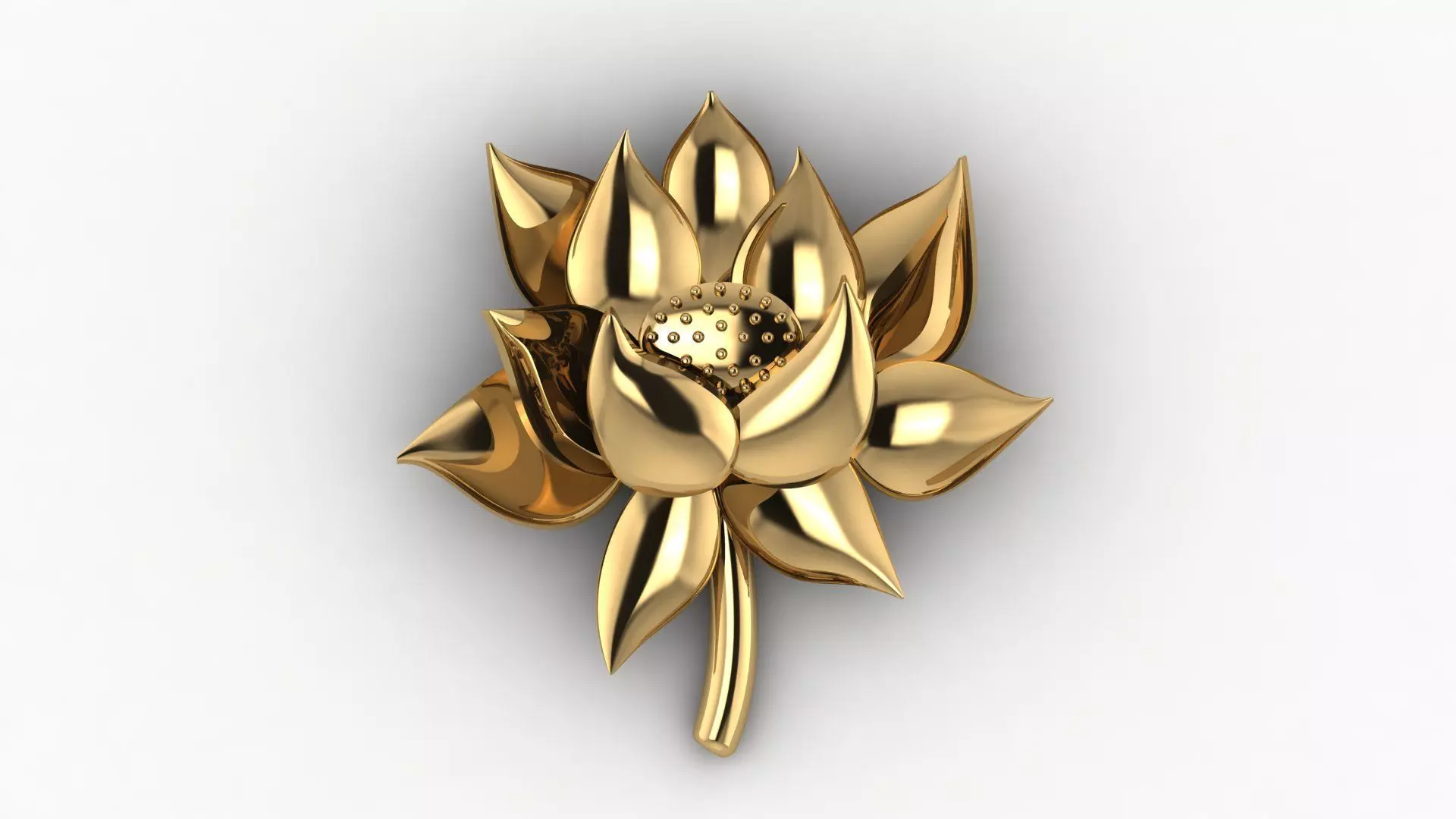 lotus brooch Free 3D print model