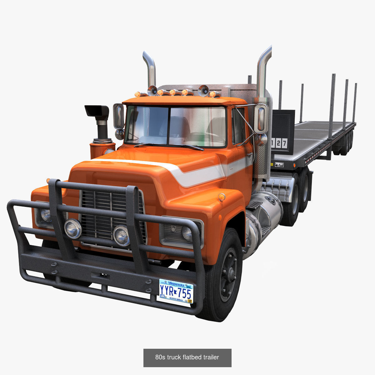 90s Highway traffic cars 3D Model Collection_27