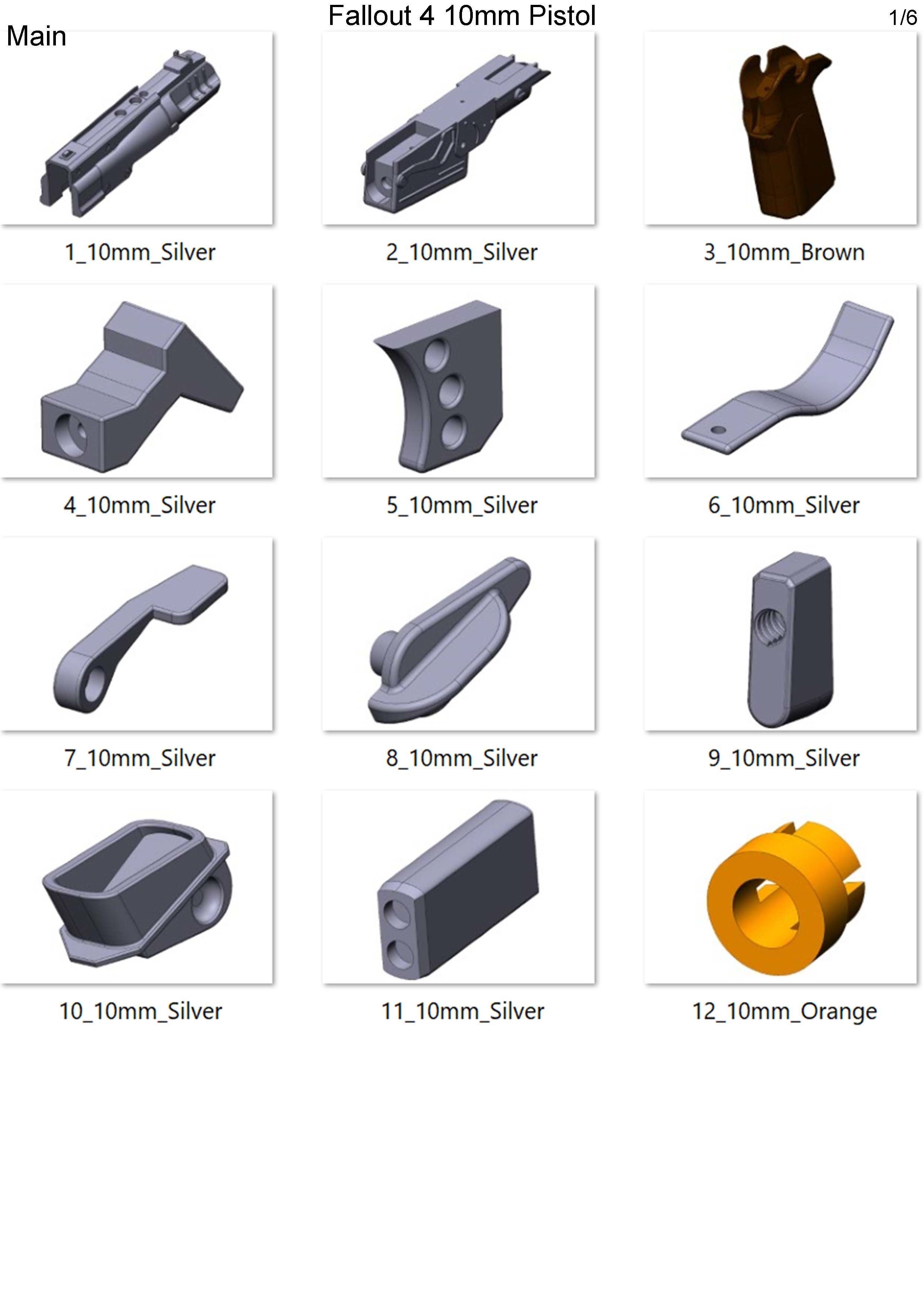 10mm Blaster - Fallout 4 - Printable - STL  3D print model_6