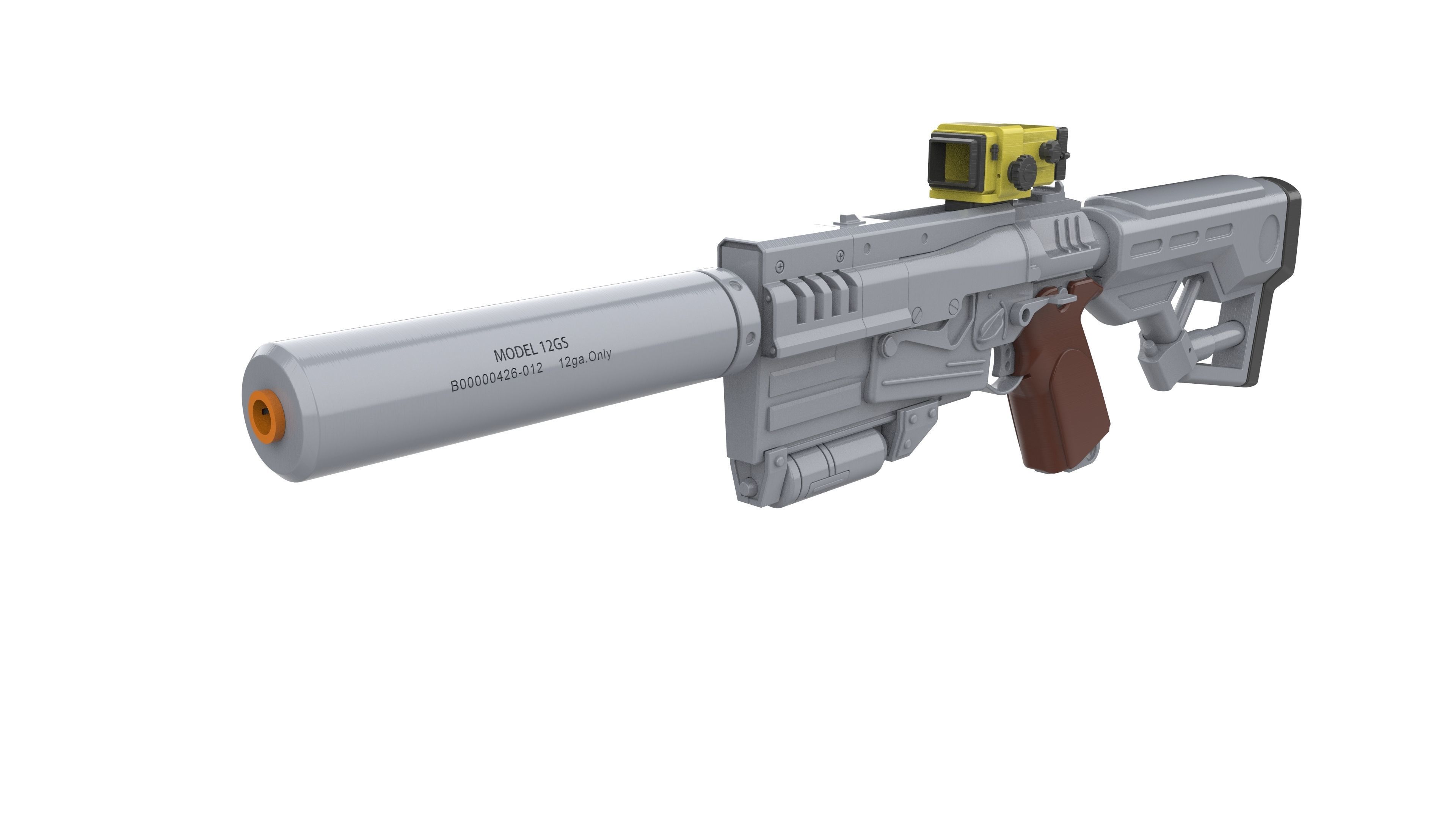 10mm Blaster - Fallout 4 - Printable - STL  3D print model_4