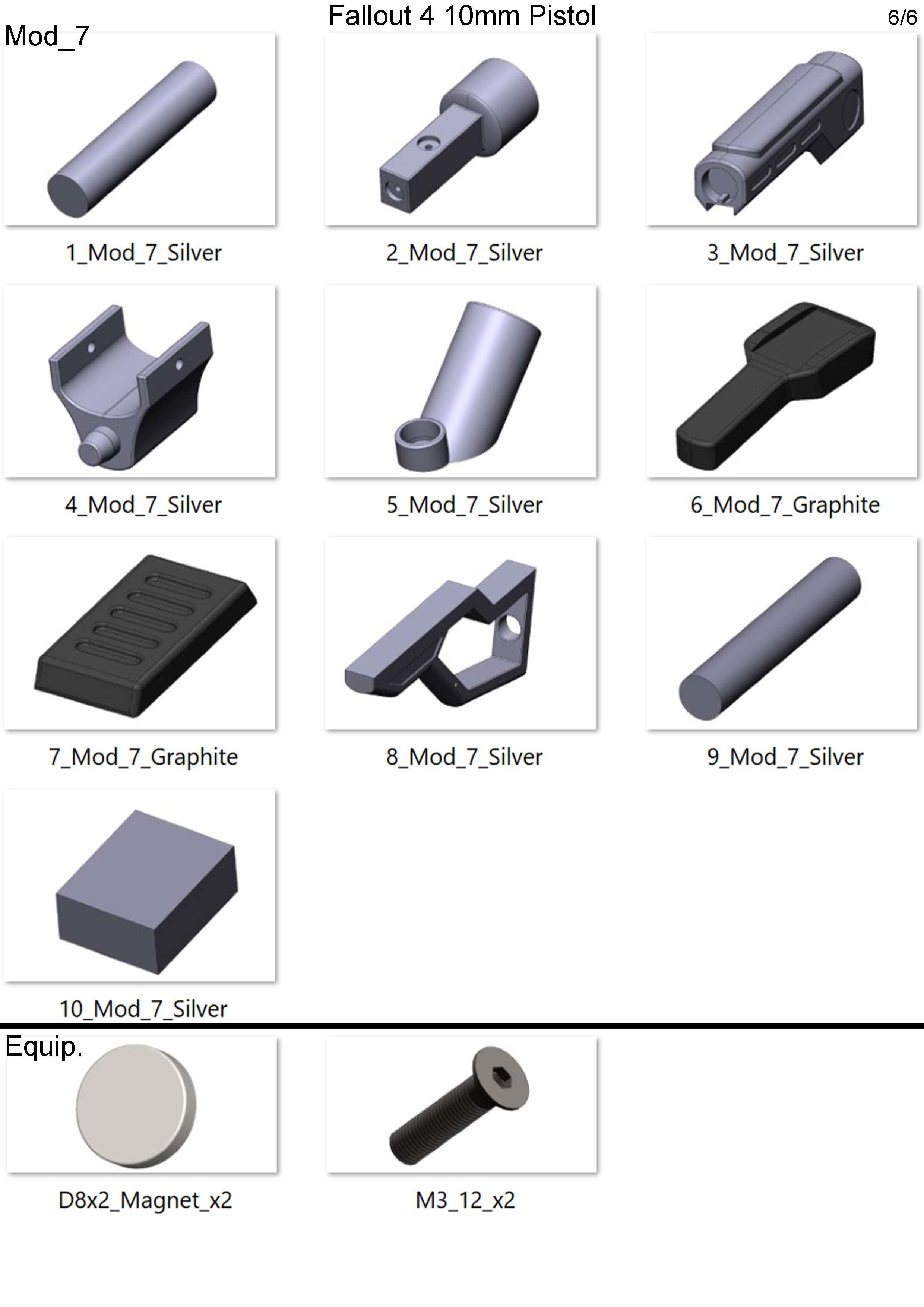 10mm Blaster - Fallout 4 - Printable - STL  3D print model_8