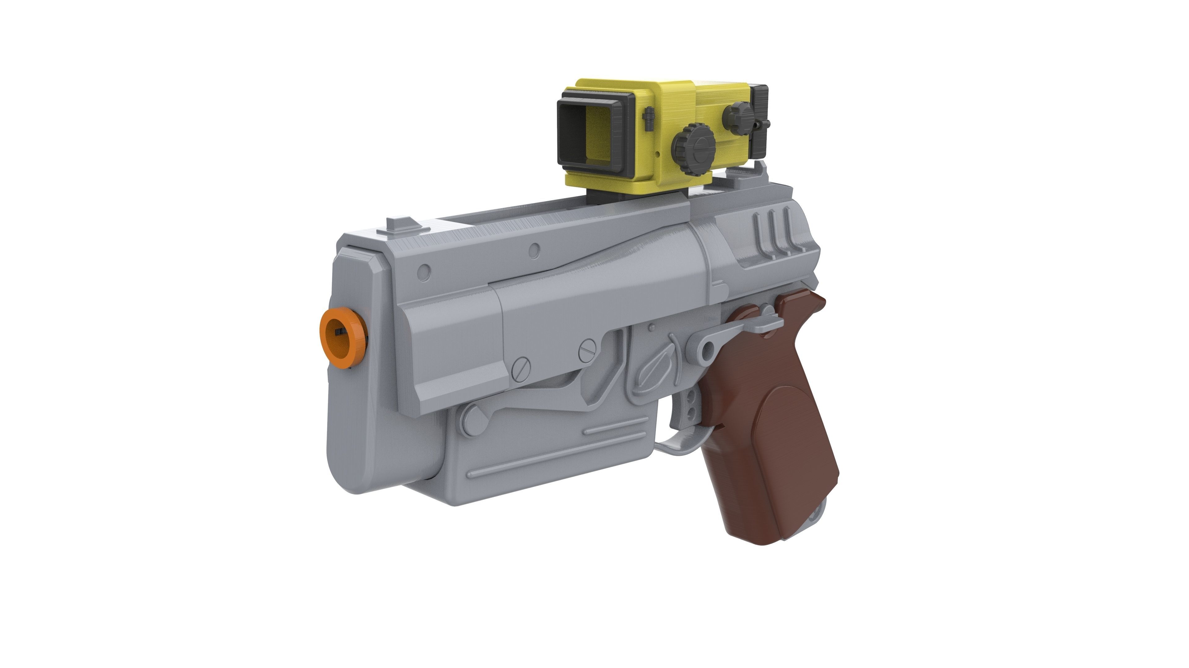 10mm Blaster - Fallout 4 - Printable - STL  3D print model_3