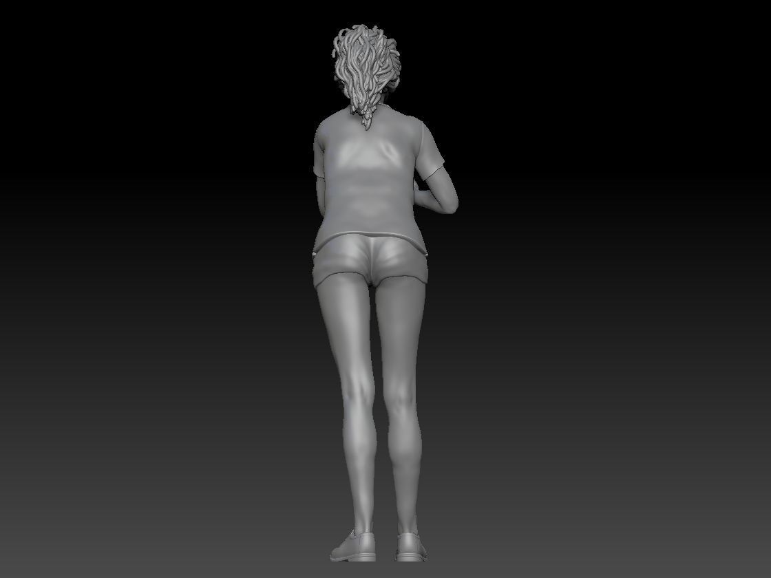 BOWLING GIRL 1 3D print model_4