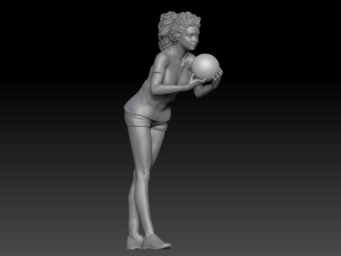 BOWLING GIRL 1 3D print model_7