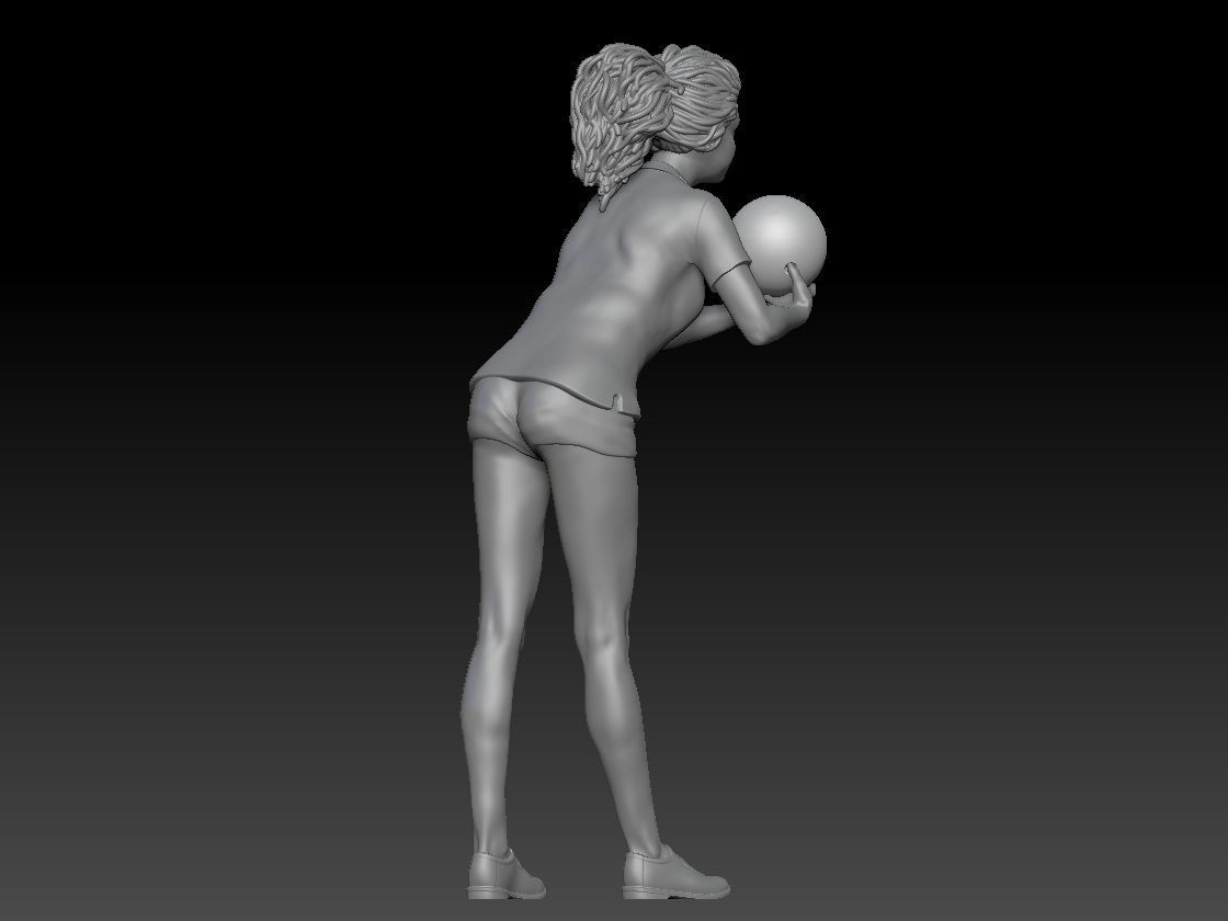 BOWLING GIRL 1 3D print model_5
