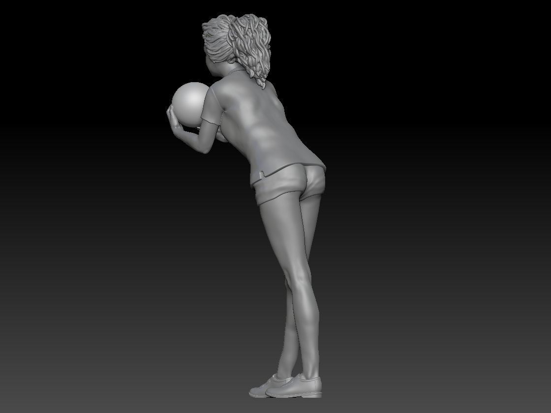 BOWLING GIRL 1 3D print model_3