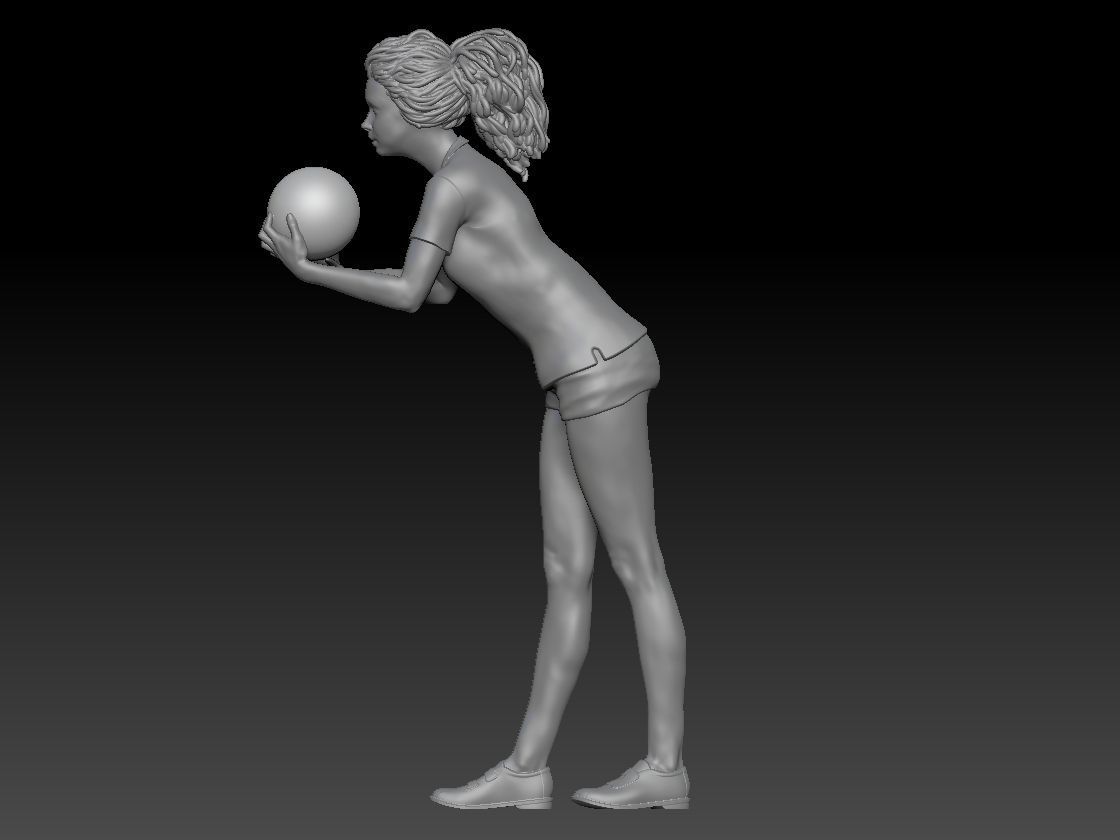 BOWLING GIRL 1 3D print model_2