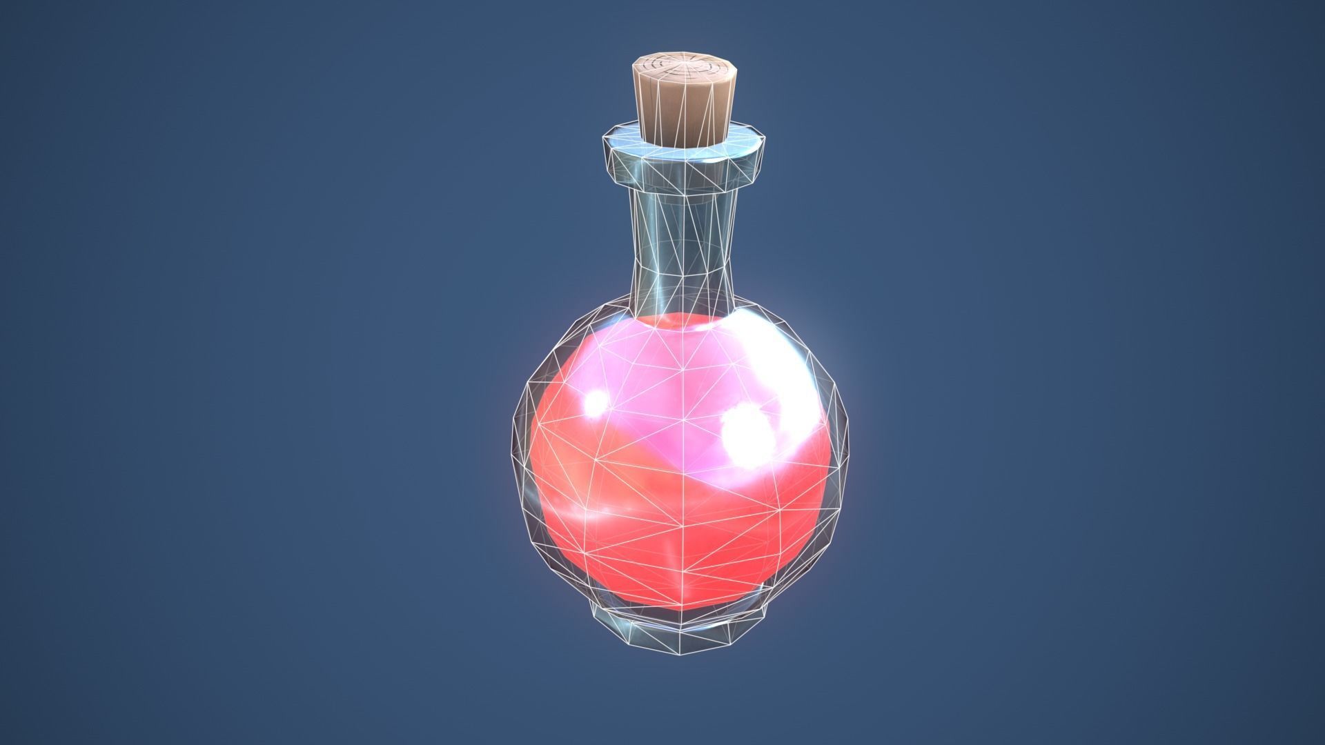 Stylized Large Alchemy Potion Low-poly 3D model_5