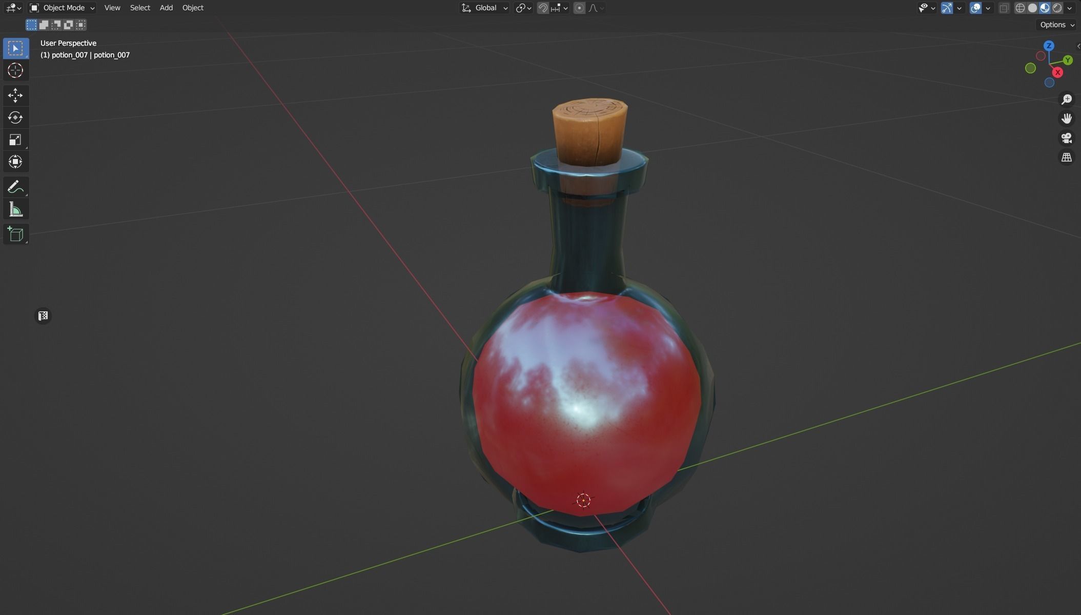 Stylized Large Alchemy Potion Low-poly 3D model_10