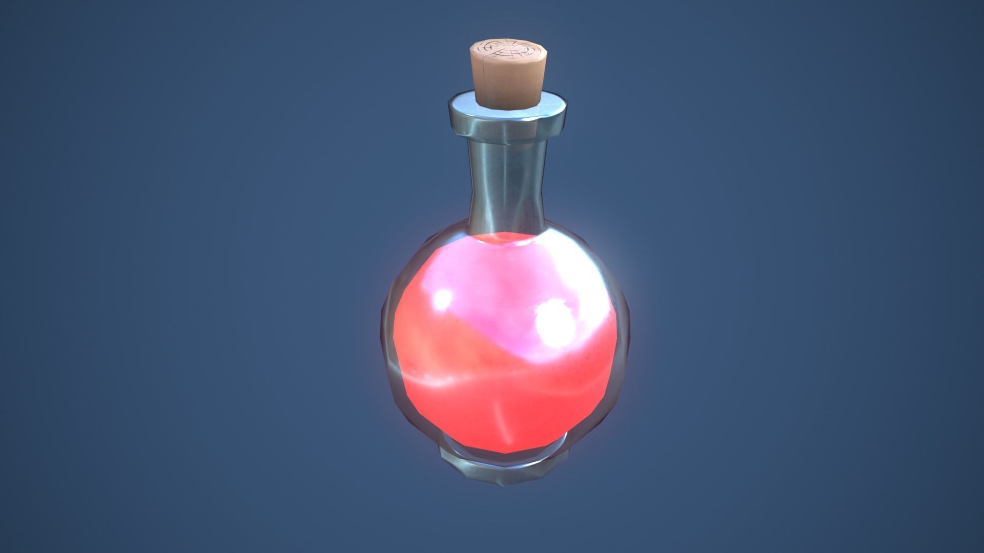 Stylized Large Alchemy Potion Low-poly 3D model_4