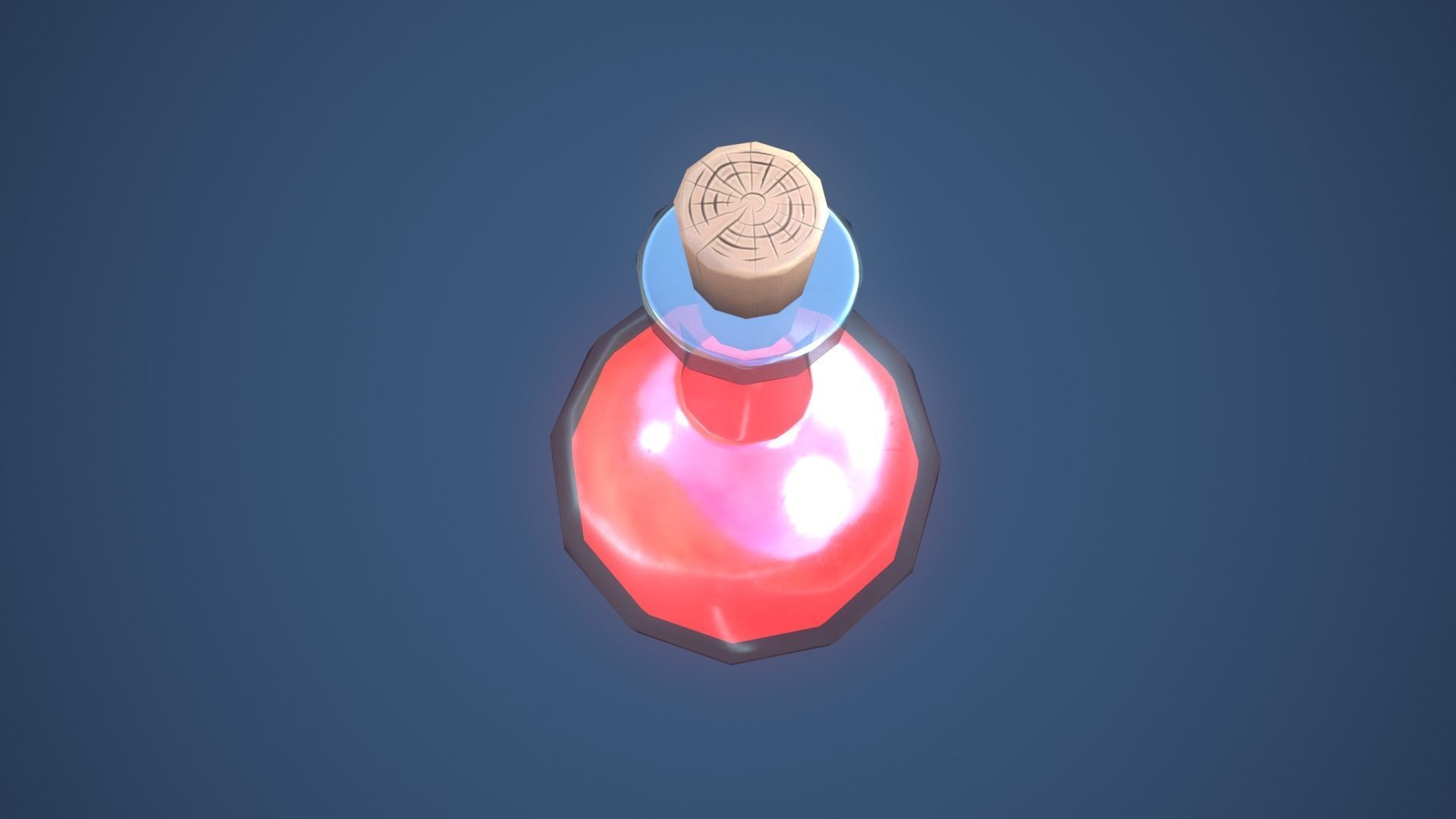 Stylized Large Alchemy Potion Low-poly 3D model_8