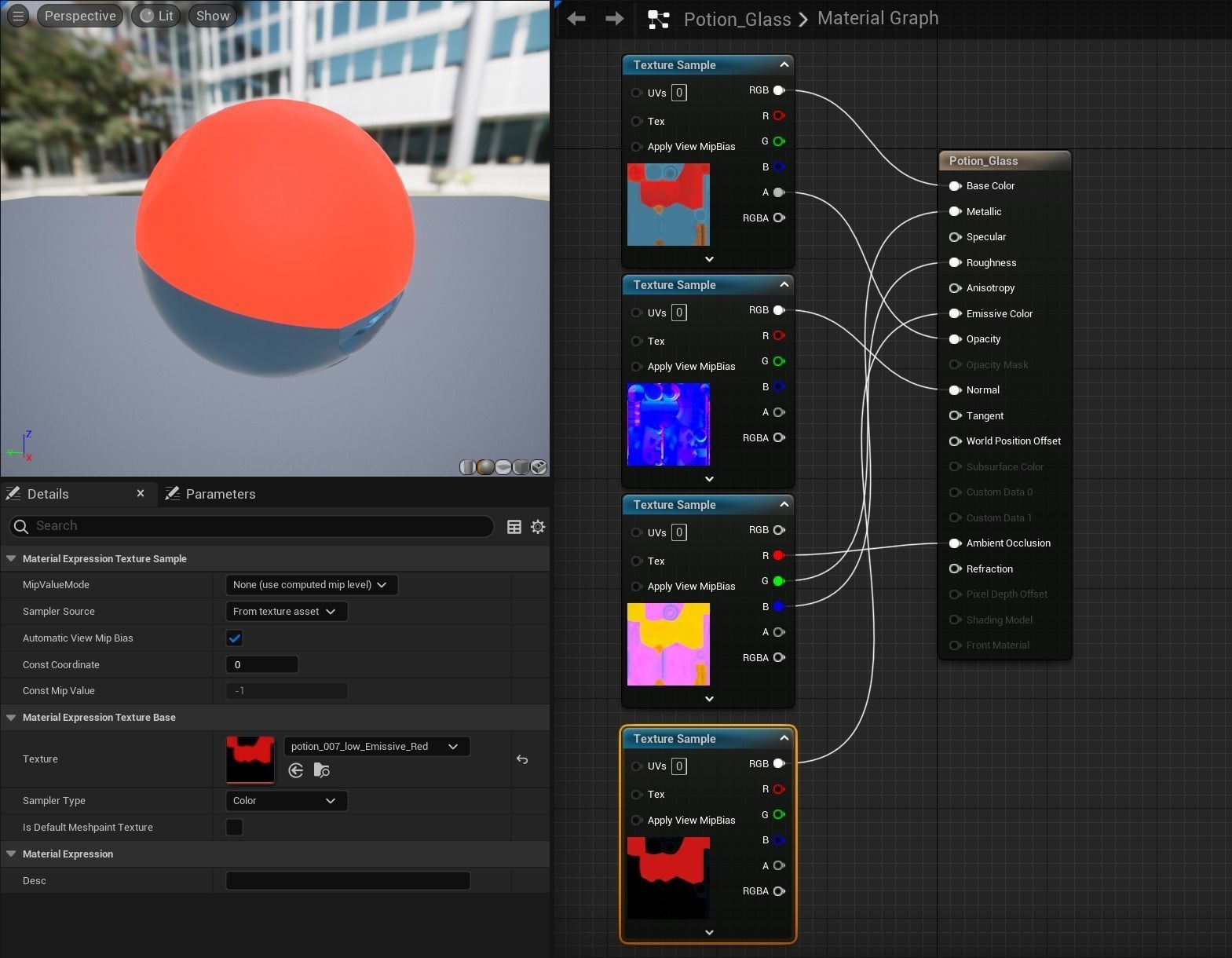 Stylized Large Alchemy Potion Low-poly 3D model_14