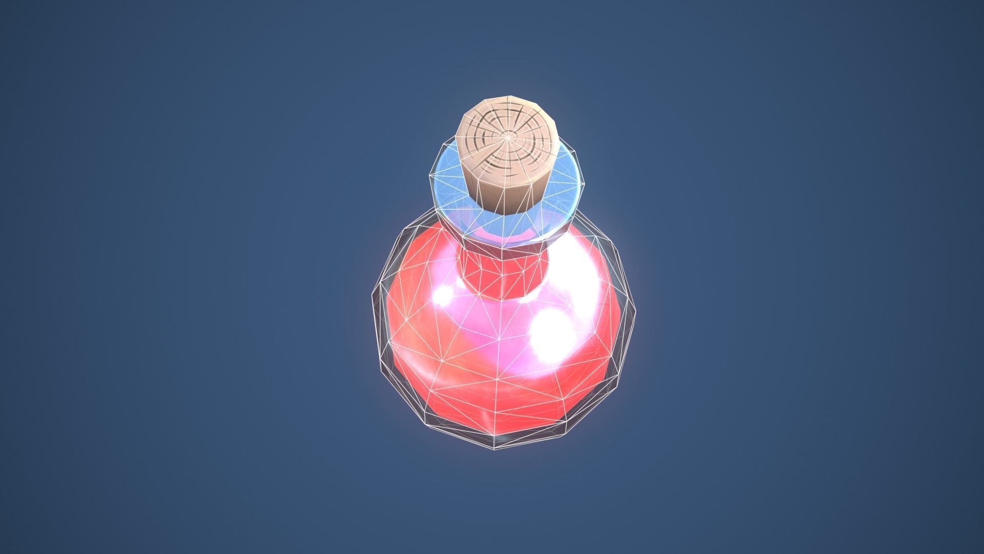 Stylized Large Alchemy Potion Low-poly 3D model_9