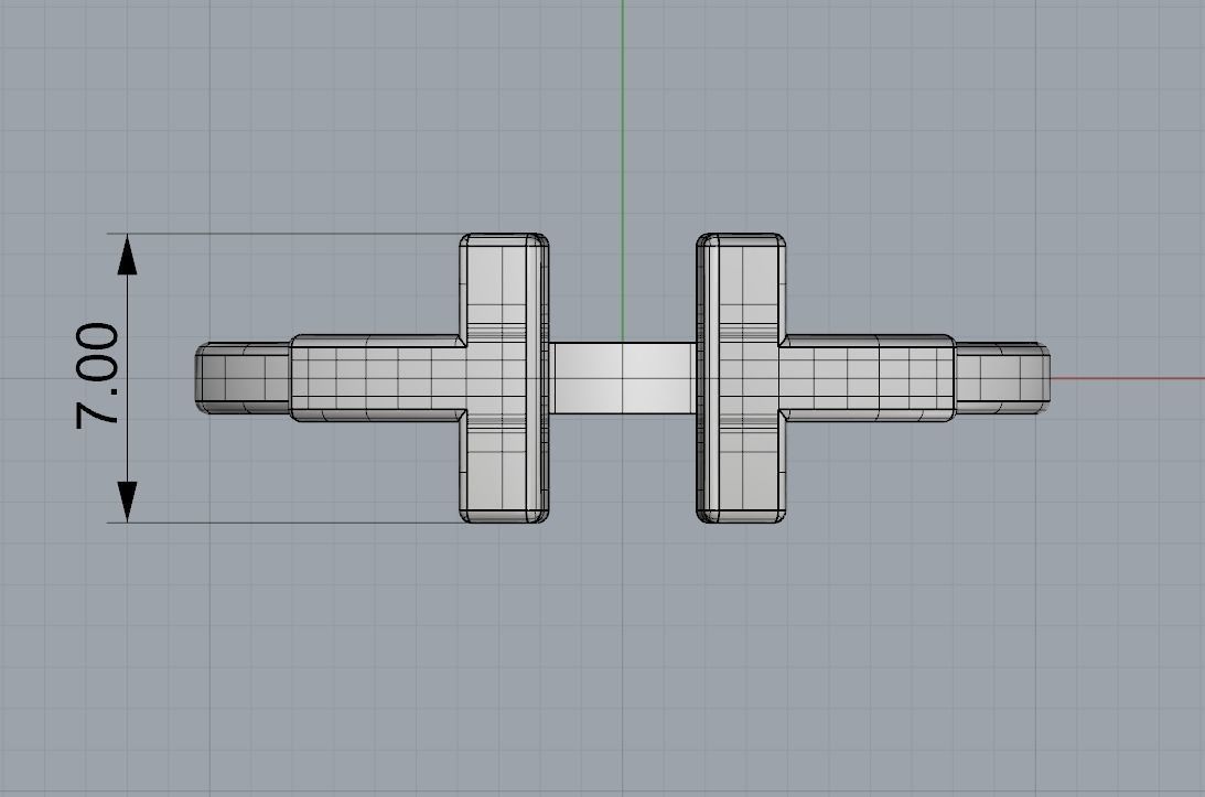 T ring in rose gold 3D print model_3