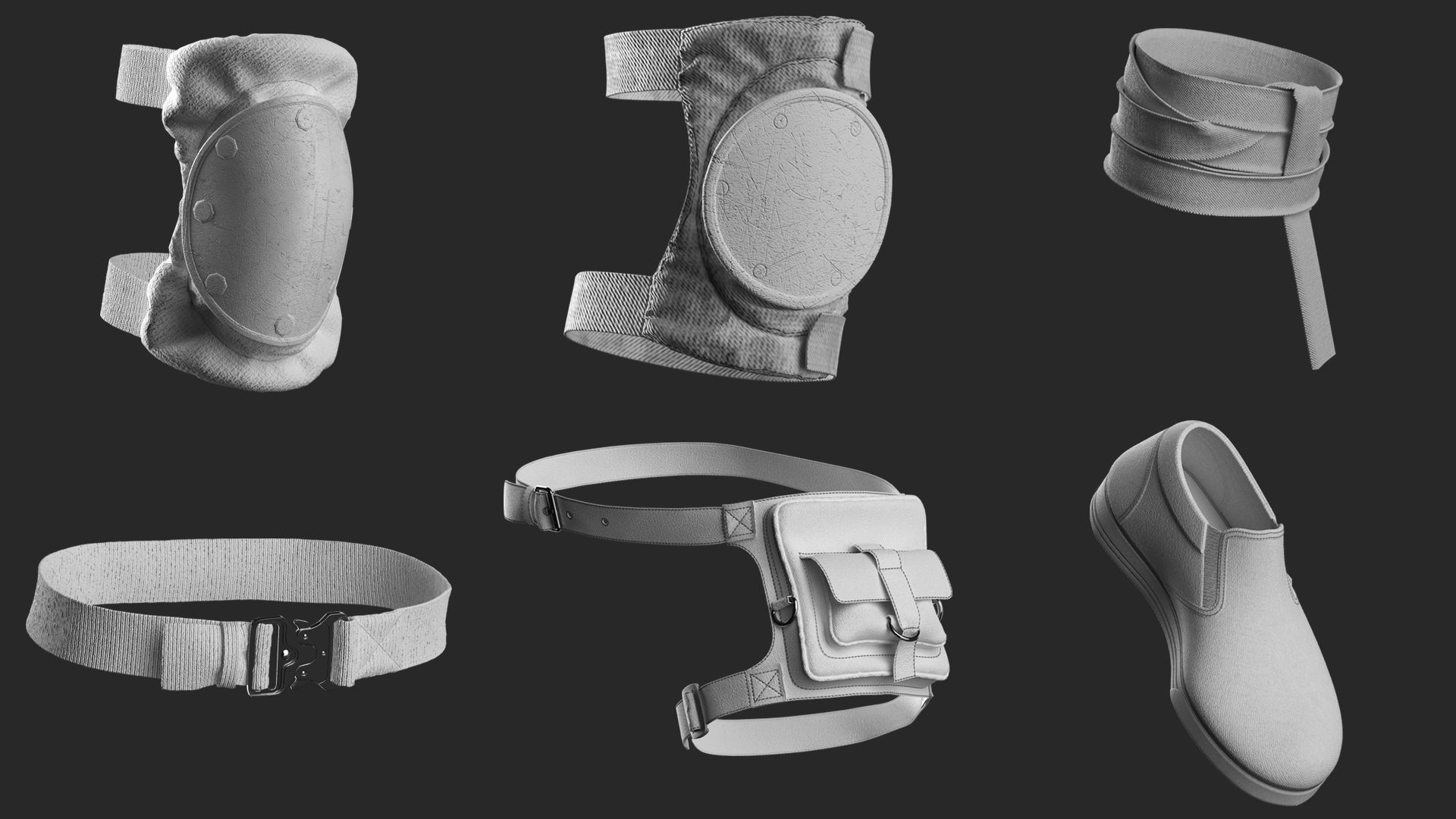 18 Basic Accessories Pack - Marvelous - CLO Project file 3D model_4