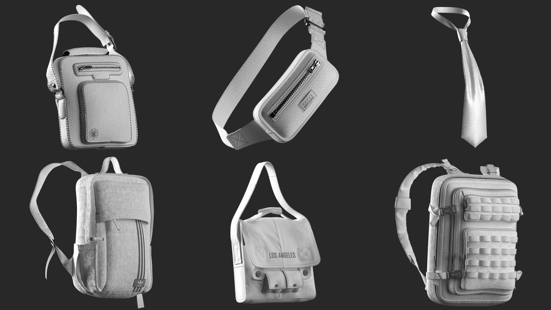 18 Basic Accessories Pack - Marvelous - CLO Project file 3D model_2