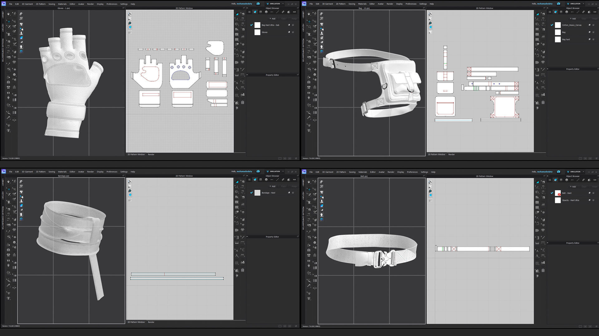 18 Basic Accessories Pack - Marvelous - CLO Project file 3D model_10