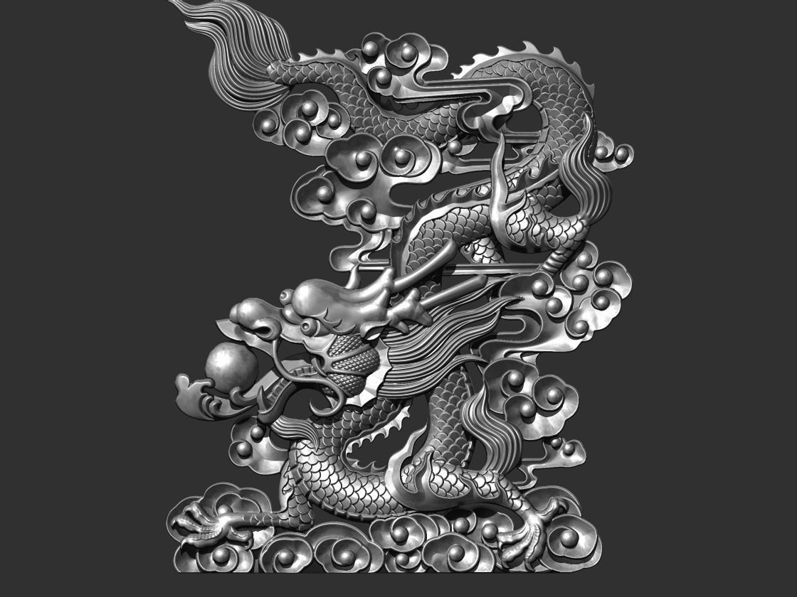dragon statue of 3D print model_1