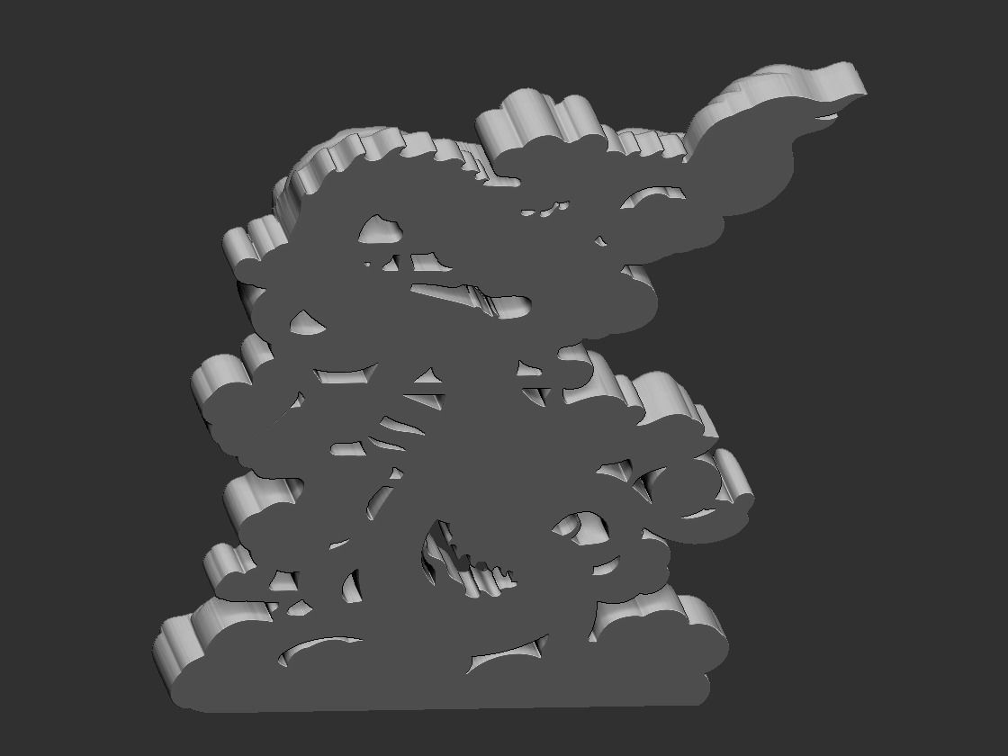 dragon statue of 3D print model_6