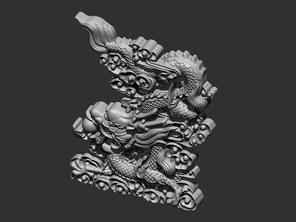 dragon statue of 3D print model_4