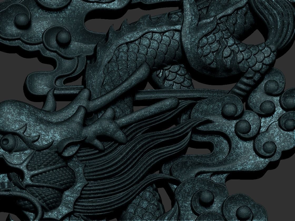 dragon statue of 3D print model_9