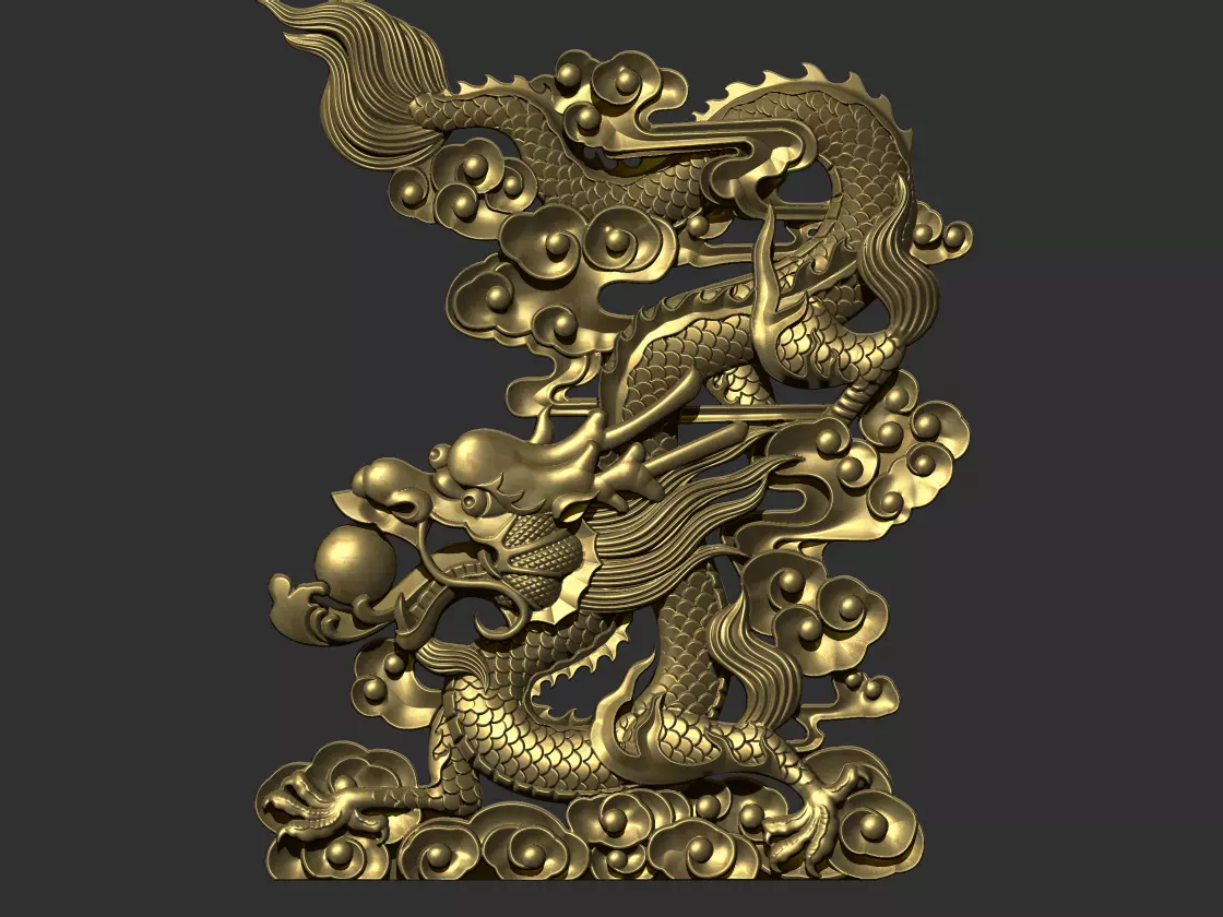 dragon statue of 3D print model_0