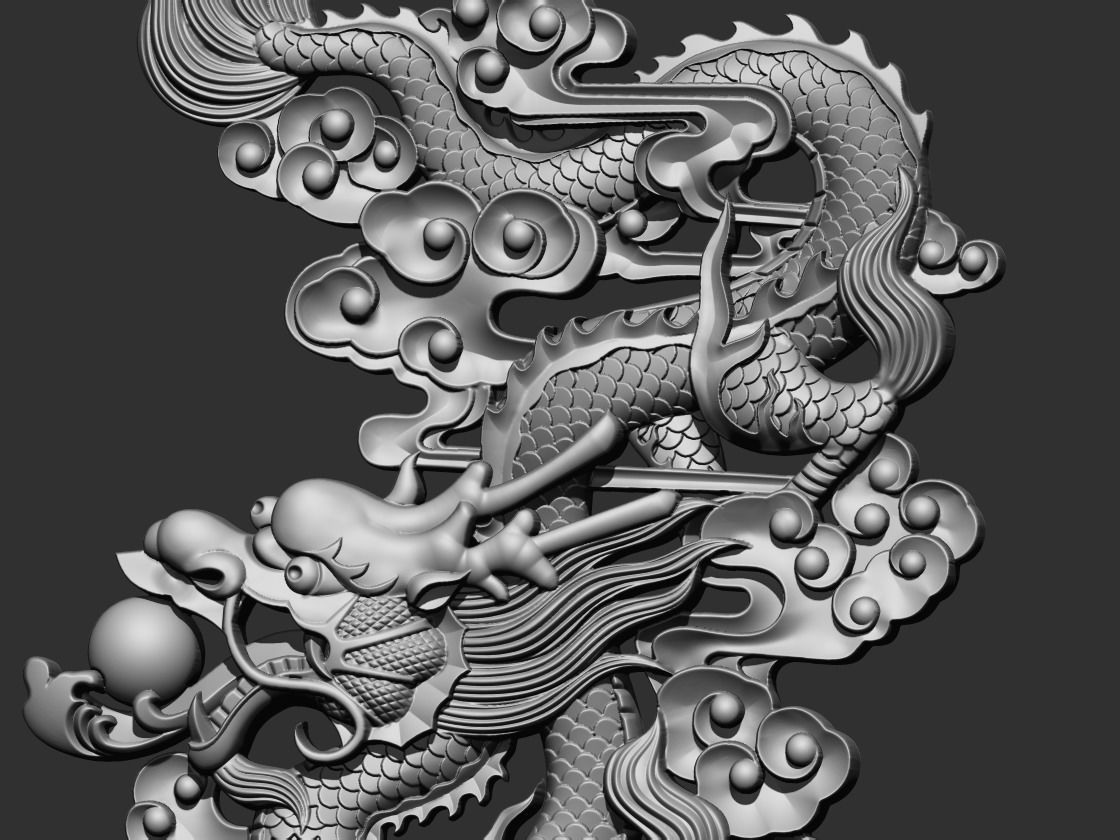 dragon statue of 3D print model_8