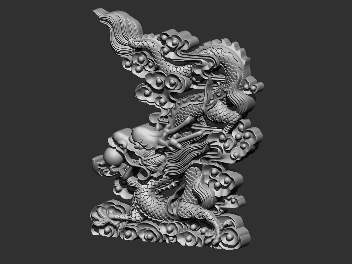 dragon statue of 3D print model_7