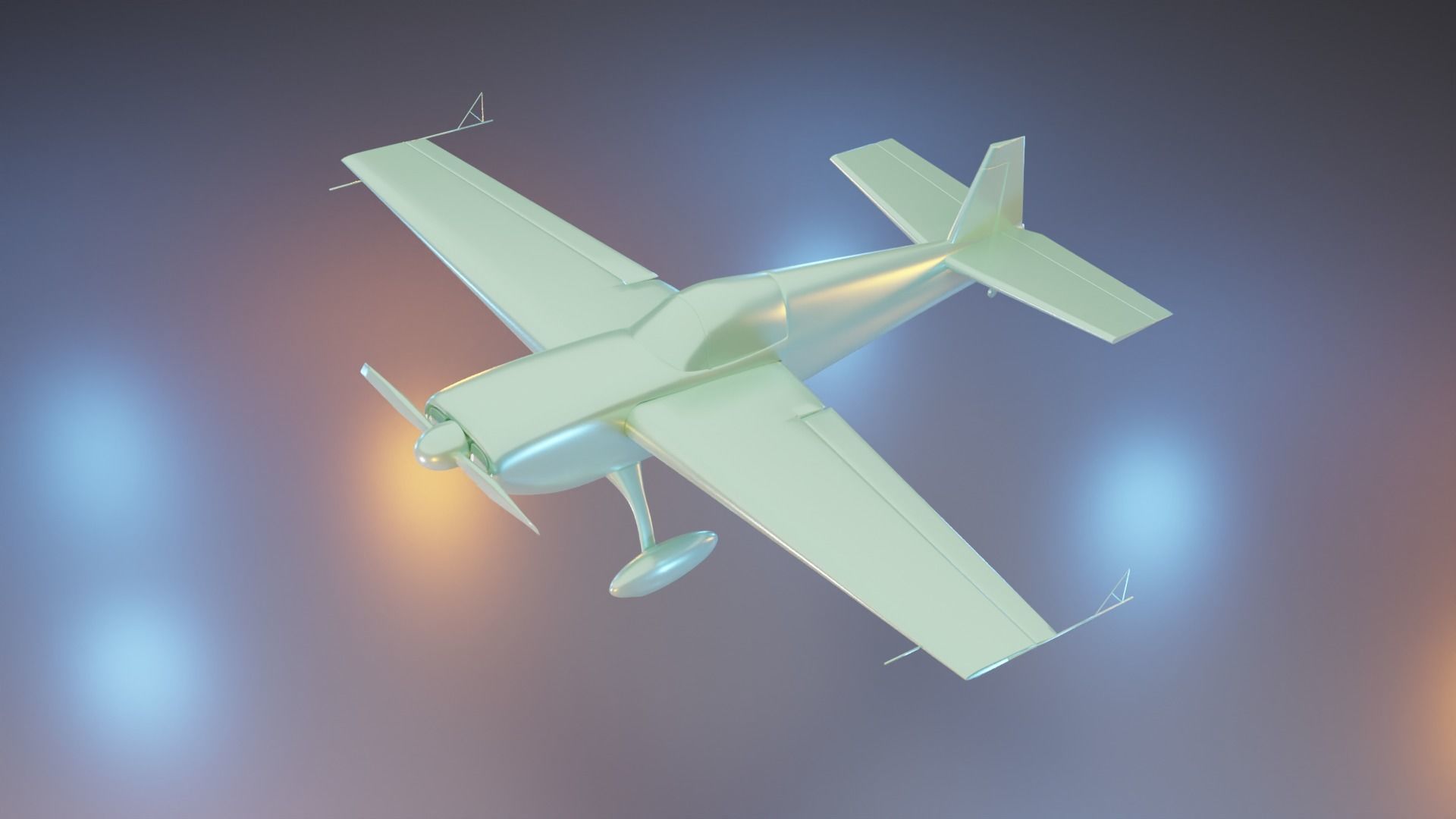 Plane - 3D print model two airplanes 3D print model_8