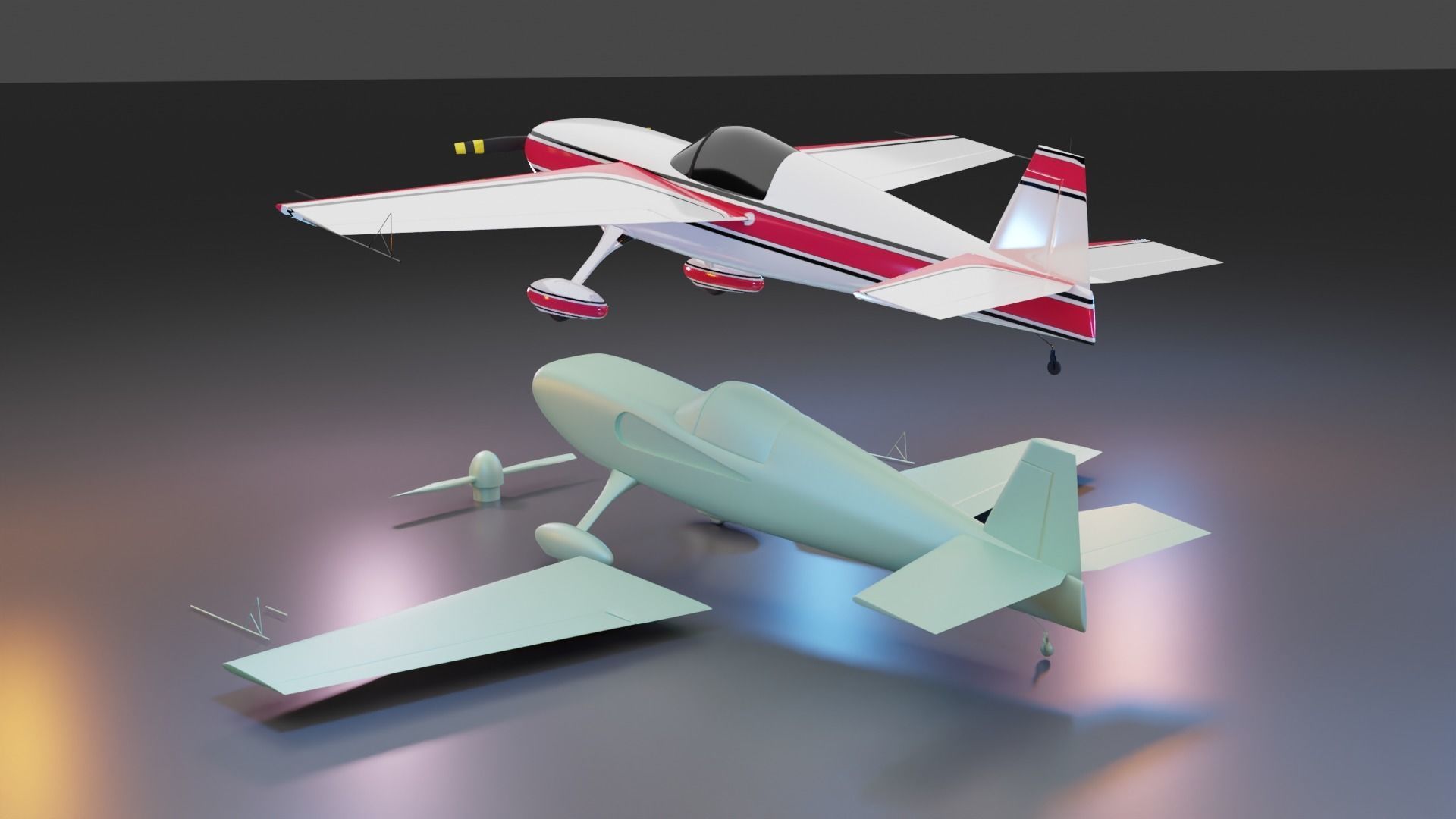 Plane - 3D print model two airplanes 3D print model_2