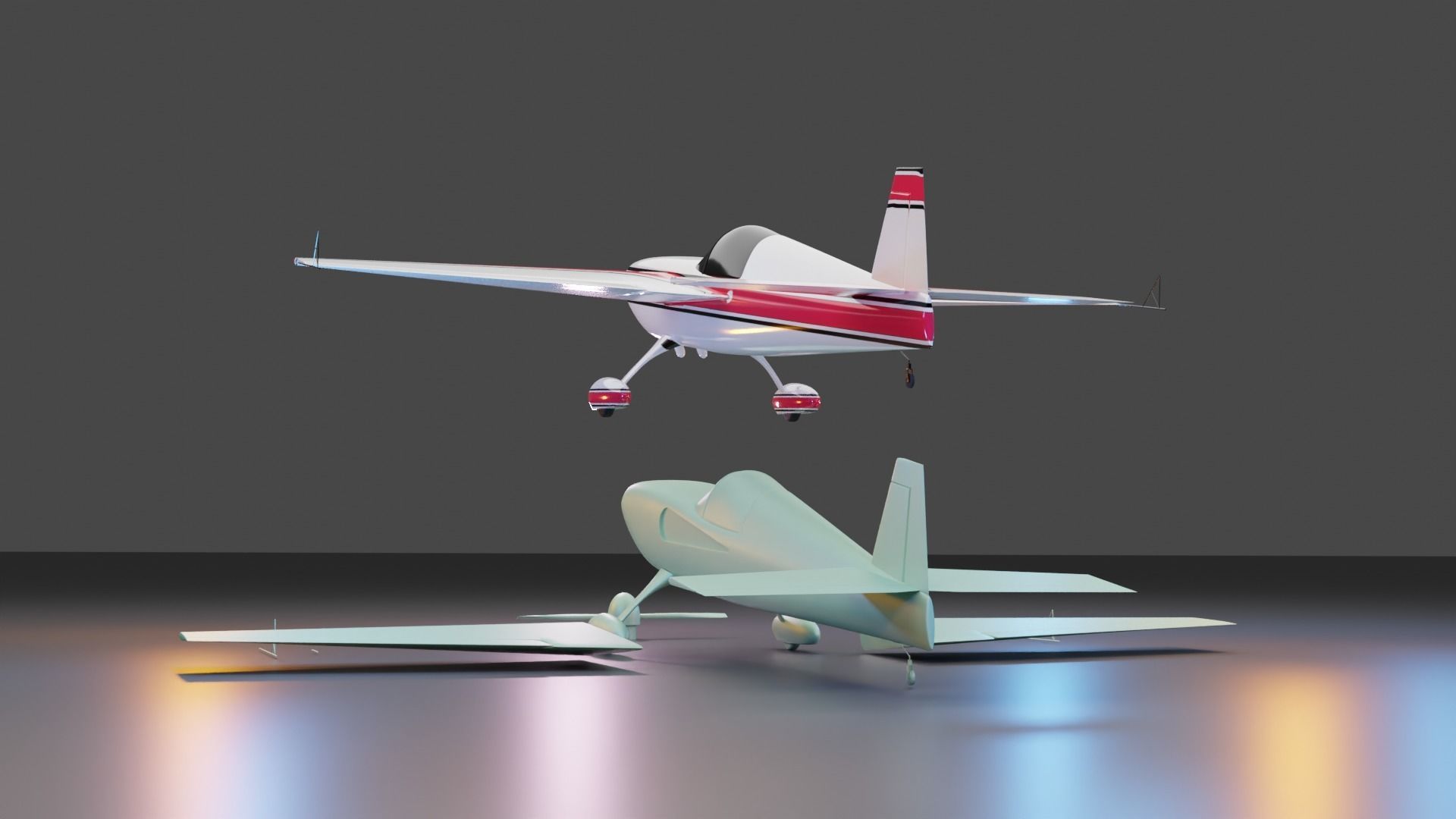 Plane - 3D print model two airplanes 3D print model_5