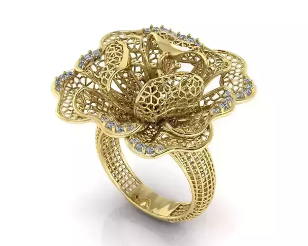 Jaali Stone Ring