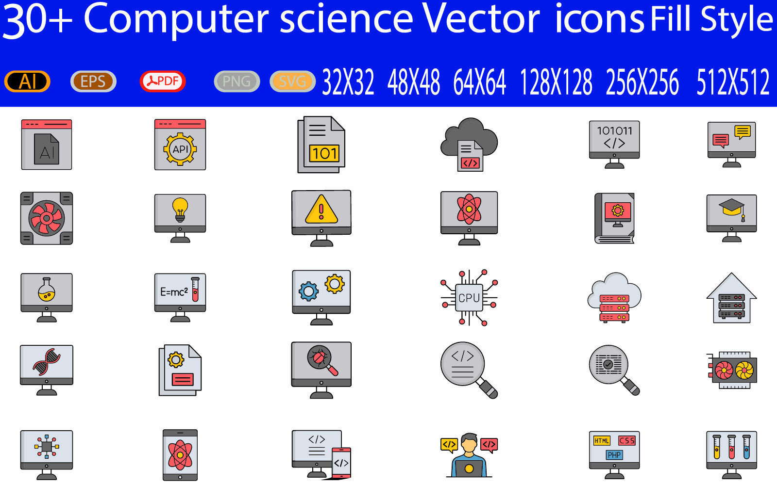 Computer Science Icon Pack 3D model_3