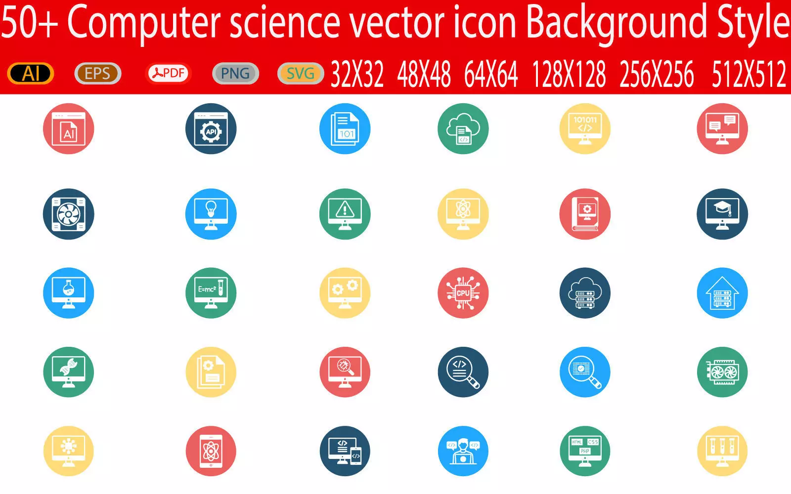 Computer Science Icon Pack 3D model_0
