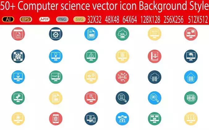 Computer Science Icon Pack 3D model