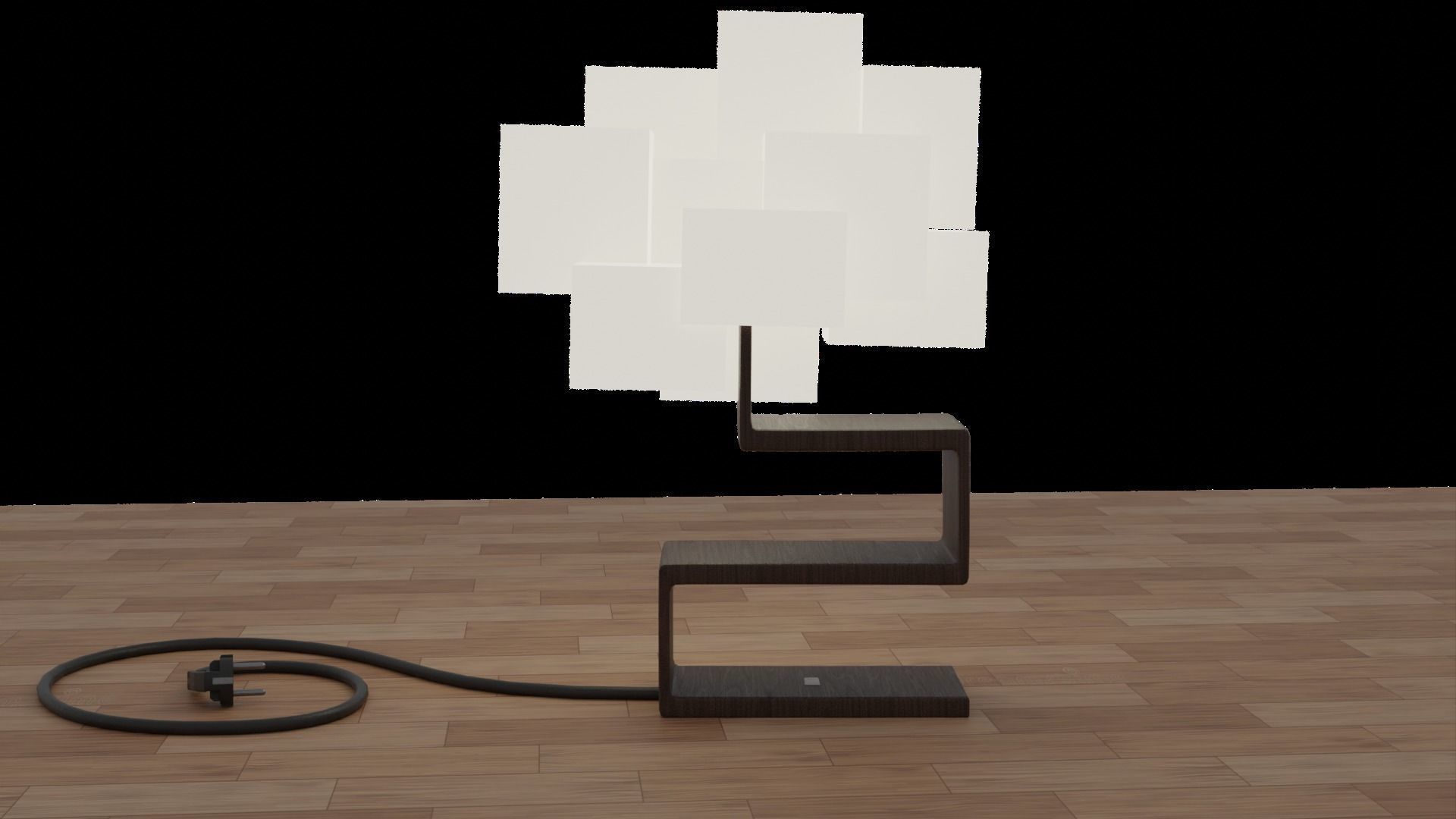 Table Lamp Low-poly 3D model_34
