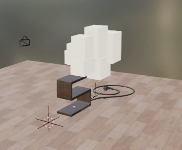 Table Lamp Low-poly 3D model_17