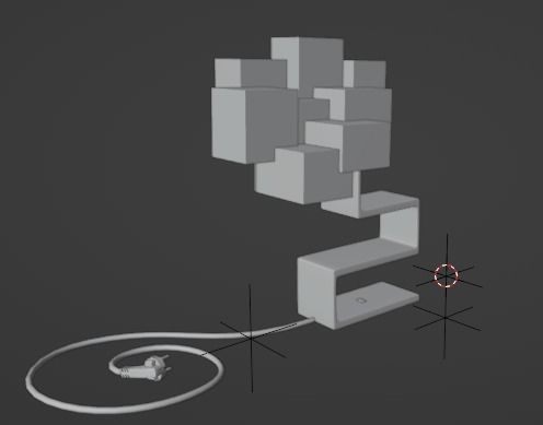 Table Lamp Low-poly 3D model_9