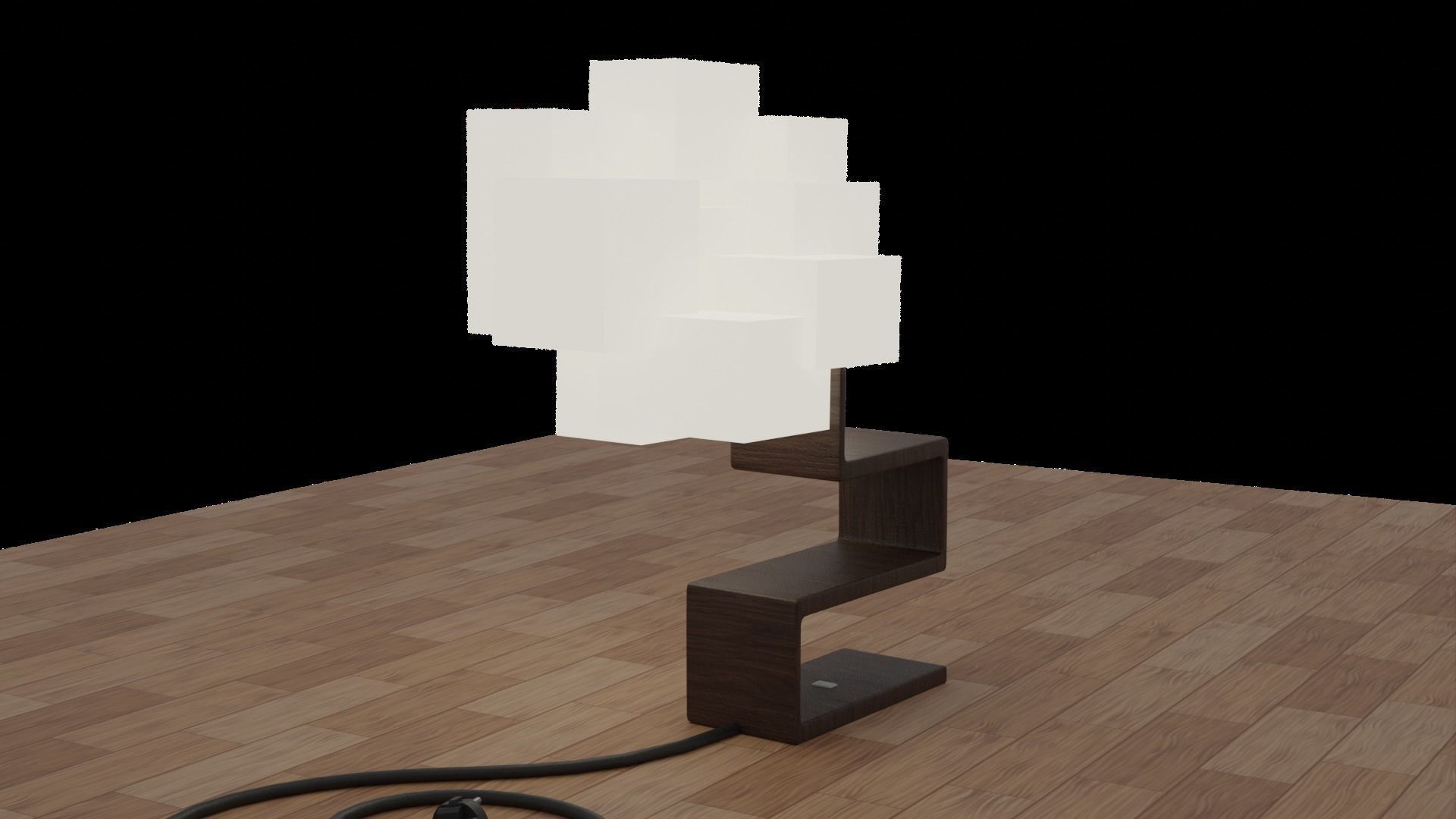 Table Lamp Low-poly 3D model_35