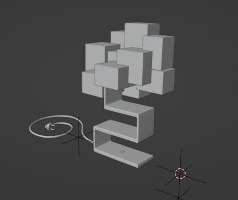 Table Lamp Low-poly 3D model_26