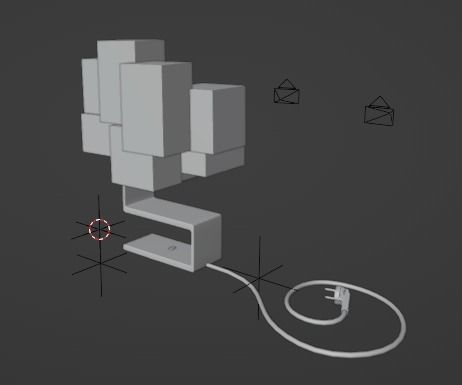 Table Lamp Low-poly 3D model_10