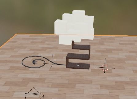 Table Lamp Low-poly 3D model_13