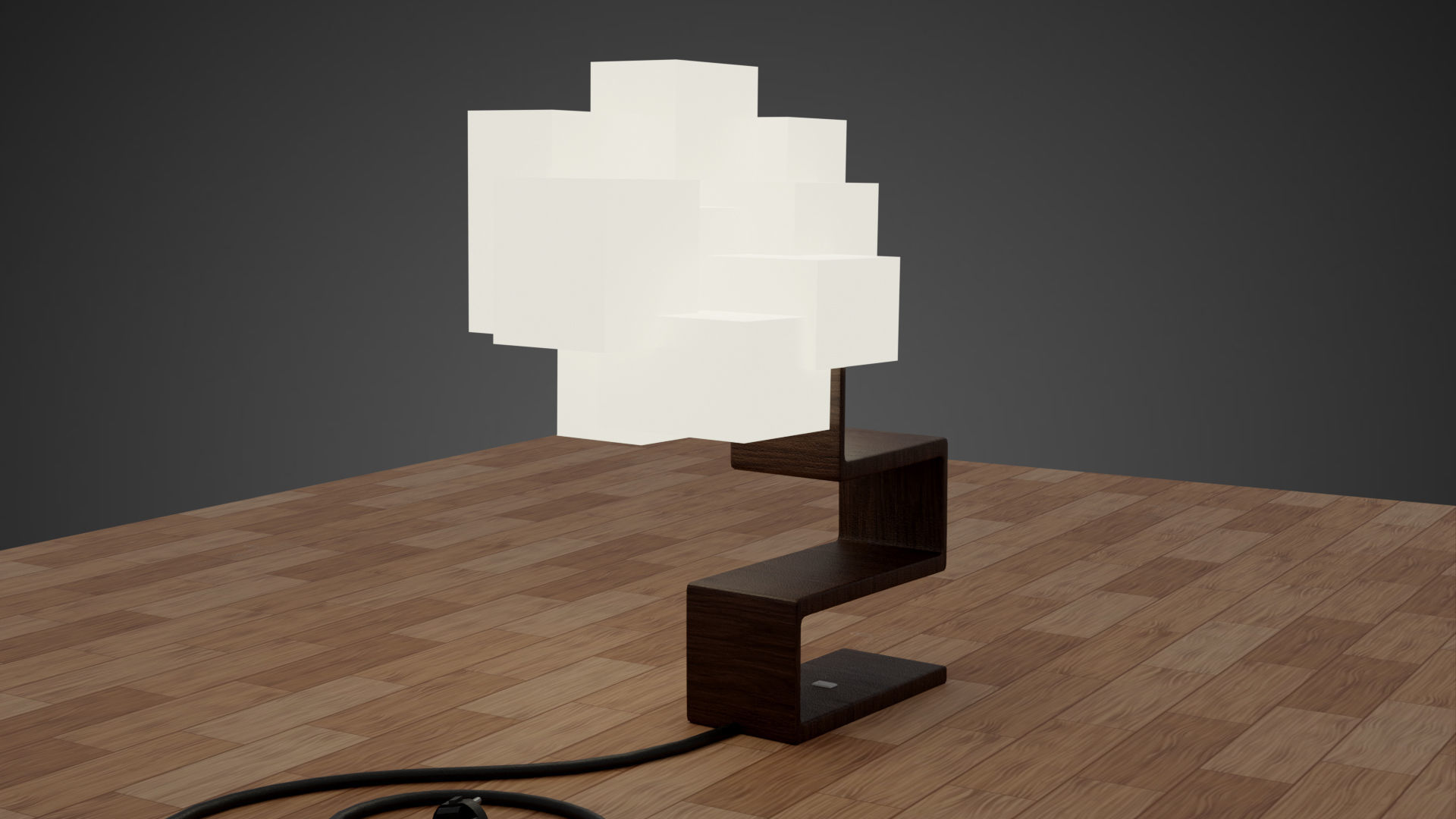 Table Lamp Low-poly 3D model_5